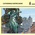 Plein Centre- 90M Cathedrale - 2Ch - 4 Couchages